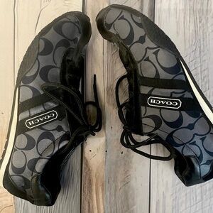 Coach Kate Remonna Signature Size 7M Women’s Sneaker Shoes Black/Grey